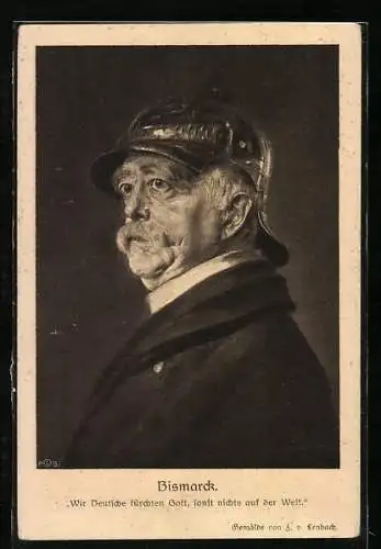 AK Bismarck nach Gemälde von F. v. Lenbach