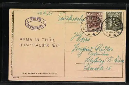 AK Beethoven beim Spaziergang