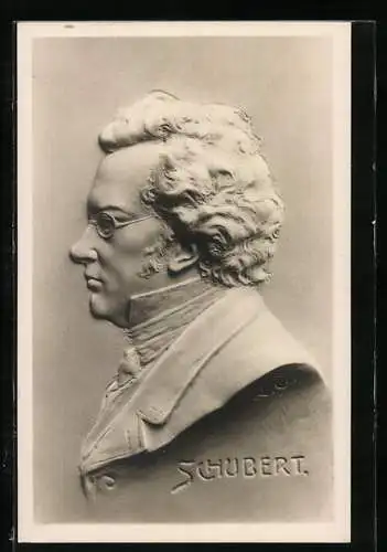 AK Bild eines Franz Schubert-Reliefs