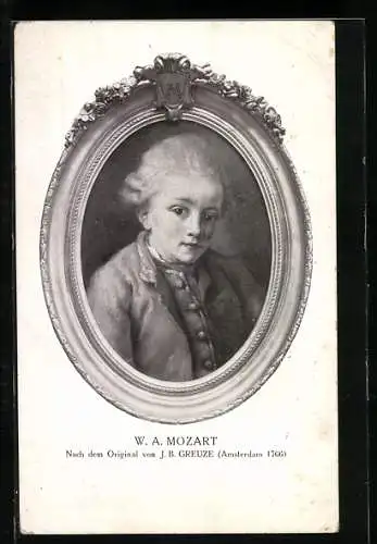 AK Komponist W. A. Mozart im Kindesalter