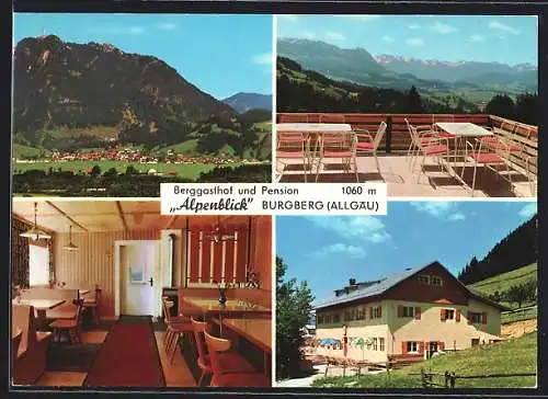 AK Burgberg-Sonthofen /Allgäu, Berggasthof und Pension Alpenblick