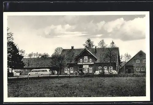 AK Wittenheim /Westerstede, Gasthof Wittenheim W. Wolf, mit Bussen, VW-Käfer