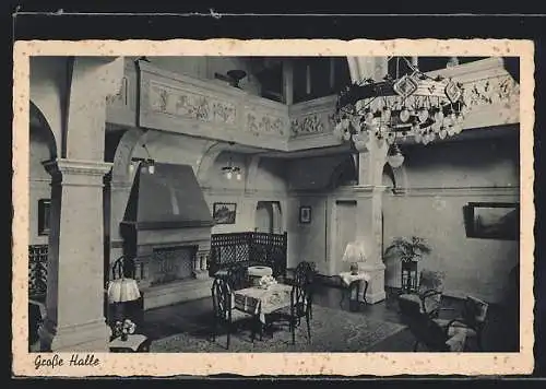 AK Oberursel /Ts., Kuranstalt Hohe Mark, Grosse Halle