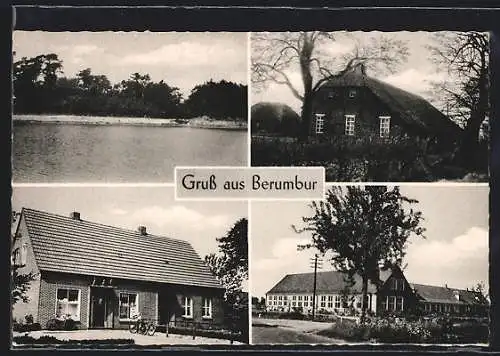 AK Berumbur, Geschäftshaus, Reetdachhaus, Seepartie