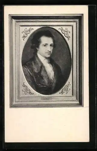 Künstler-AK Dichter Goethe als Ölgemälde im Goethe-Nationalmuseum