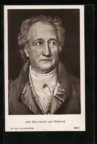 AK Joh. Wolfgang von Goethe im Mantel mit Brosche
