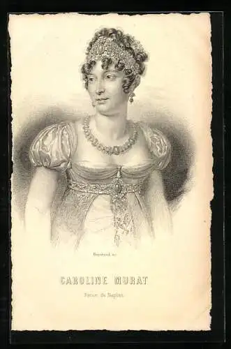 AK Portrait von Napoleons jüngerer Schwester Caroline Murat