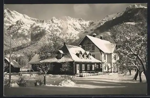 AK Mühlau /Admont, Gasthof-Pension Alpenheim im Winter