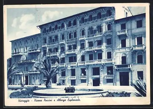AK Viareggio, Piazza Puccini e Albergo Esplanade