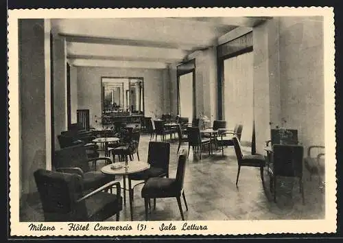 AK Milano, Hotel Commercio, Sala Lettura, Piazza Fontana