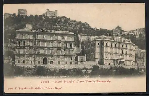 AK Napoli, Hotel Bristol al Corso Vittorio Emmanuele