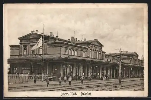 AK Düren /Rhld., Blick auf den Bahnhof