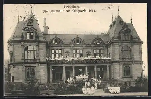 AK Heidelberg, Die Stadthalle zur Kriegszeit 1914 /15