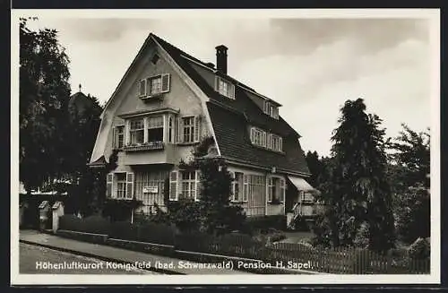 AK Königsfeld / Schwarzwald, Hotel-Pension H. Sapel