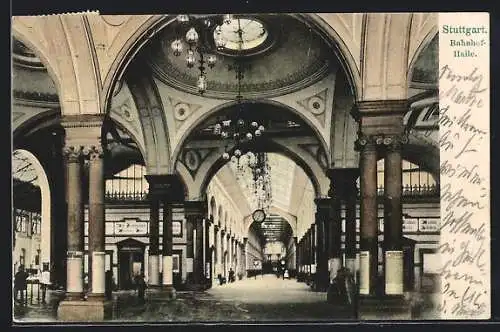 AK Stuttgart, In der Bahnhofhalle