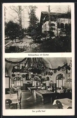 AK Heidelberg / Neckar, Restaurant Schützenhaus mit Garten, Wolfsbrunnenweg