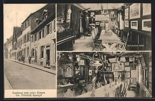 AK Heidelberg / Neckar, Gasthaus zum roten Ochsen, Schweizer Heim