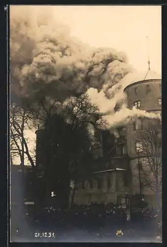 AK Stuttgart, Schlossbrand 1931