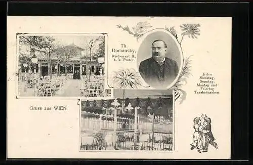 AK Wien, Wiener Prater, Th. Domansky`s Restaurant