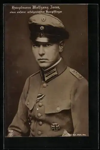 Foto-AK Sanke Nr. 6243: Hauptmann Wolfgang Boxer mit Eisernem Kreuz