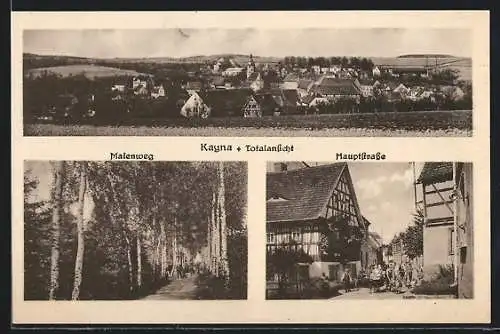 AK Kayna, Totalansicht, Maienweg, Hauptstrasse
