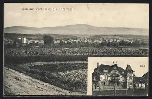 AK Bad Beinstein i. Remstal, Heilbad & Panorama der Ortschaft