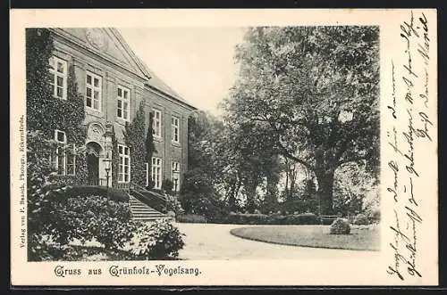 AK Grünholz-Vogelsang, Villa mit Garten