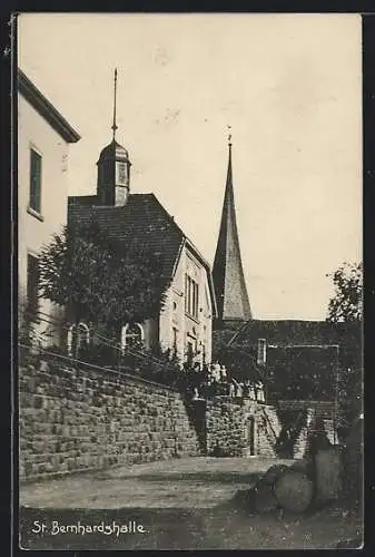 AK Mühlhausen /Kraichgau, Bernhardushalle, Kirche