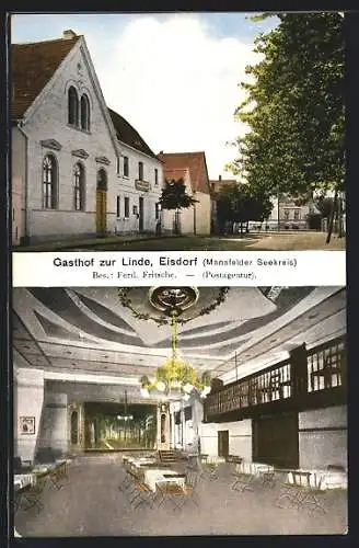 AK Eisdorf / Mansfelder Seekreis, Gasthof zur Linde von F. Fritsche