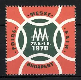 Reklamemarke Budapest, Fair 1970, Messelogo