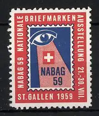 Reklamemarke St. Gallen, Nationale Briefmarken-Ausstellung NABAG 1959, Messelogo