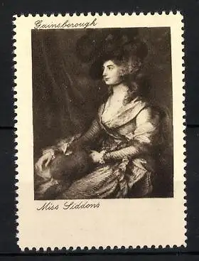 Reklamemarke Gainsborough, Portrait von Miss Siddons