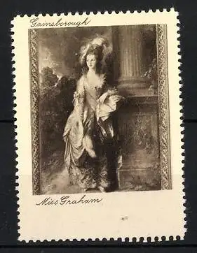 Reklamemarke Gainsborough, Portrait Miss Graham