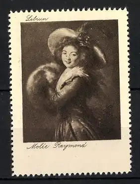 Reklamemarke Lebrun, Portrait Molie Raymond