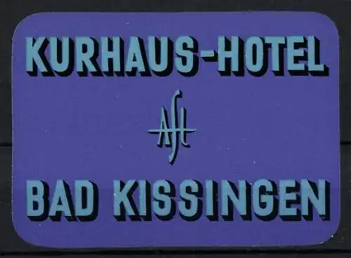 Kofferaufkleber Bad Kissingen, Kurhaus-Hotel