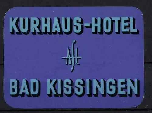 Kofferaufkleber Bad Kissingen, Kurhaus-Hotel