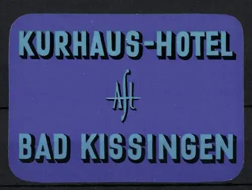 Kofferaufkleber Bad Kissingen, Kurhaus-Hotel