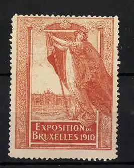 Reklamemarke Bruxelles, Exposition 1910, Göttin