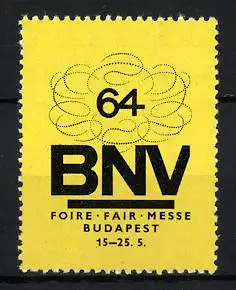 Reklamemarke Budapest, Foire BNV 1964, Messelogo