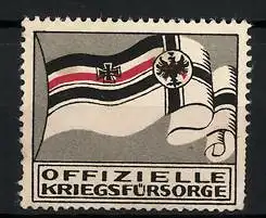 Reklamemarke Offizielle Kriegsfürsorge, Flagge