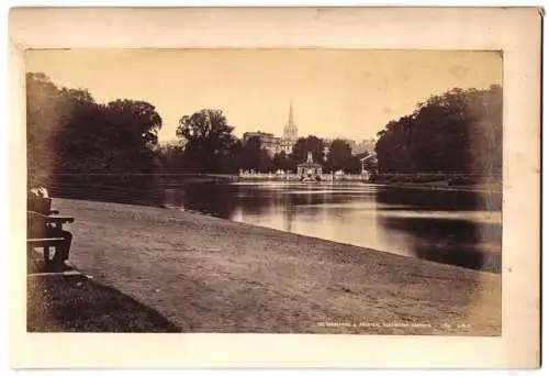 Fotografie G.W.W., Ansicht London, The Serpentine & Fountain, Kensington Gardens