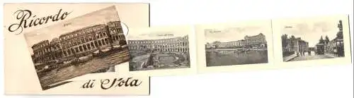 Leporello-AK Pola, Arena, Tempio d`Augusto, Mercato, Porta Gemini, R. Fabbrica Tabacchi, Porta Aurea