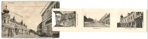 Leporello-AK Vinkovci, Palaca Brodske im. opcine, Kr. velika gimnazija, Slavonska narodna nosnja, Magjarska Skola