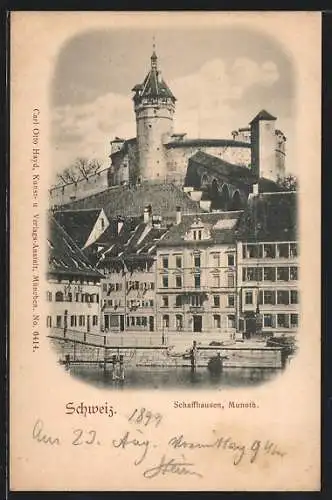 AK Schaffhausen, Munoth, Ortspartie mit Schloss