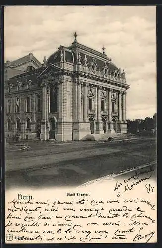 AK Bern, Ansicht vom Stadt-Theater