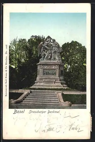 AK Basel, Am Strassburger Denkmal