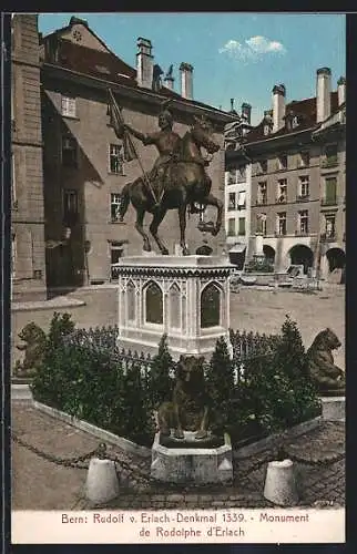 AK Bern, Rudolf v. Erlach-Denkmal