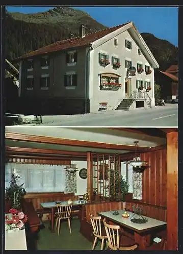 AK Rona /Graubünden, Gasthaus zur alten Post, Rona Julier-Route
