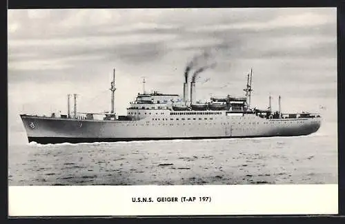 AK U. S. N. S. Geiger auf hoher See