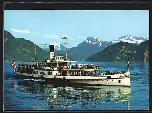 AK Schiff Unterwalden auf dem Vierwaldstättersee